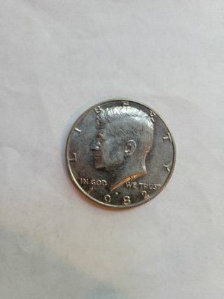 1982d Kennedy half dollar