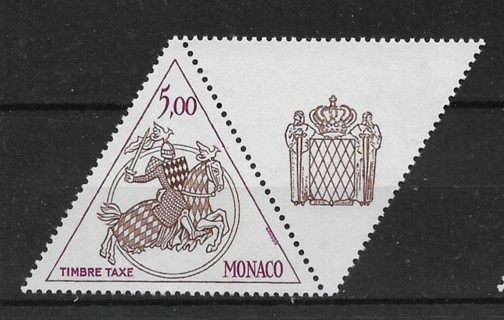 1980 Monaco ScJ76 5f Postage due MNH with tab