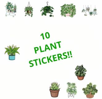 ⭐NEW⭐(10) 1" PLANT STICKERS!! (SET 1 of 2)