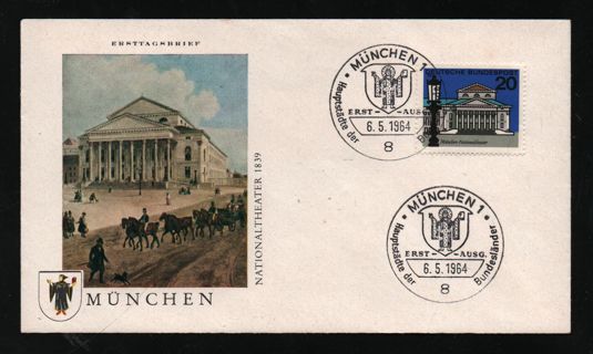 old FDC Germany - capitals of the federal states of Germany MUNICH