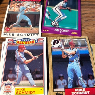 30ct Mike Schmidt Card Lot 1986-1989 Topps, Donruss, Score