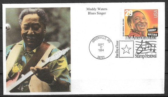 1994 Sc2855 Jazz & Blues Singers: Muddy Waters FDC