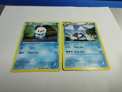 Pokemon Black and White 2011 Oshawott and Dewott