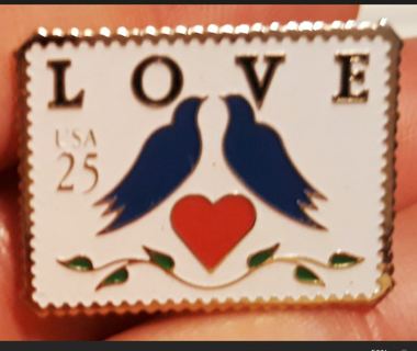 Love Stamp Brooch/Pin