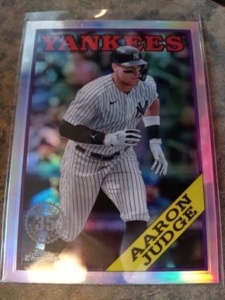 2023 TOPPS CHROME 35TH ANNIVERSARY AARON JUDGE NEW YORK YANKEES BASEBALL CARD# 88CU-1