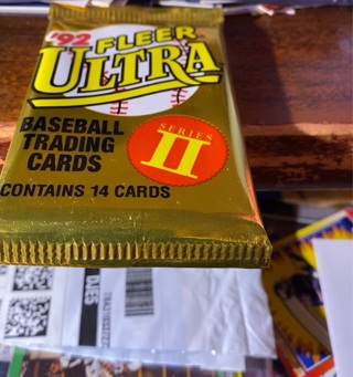 1992 fleer ultra unopened pack of baseball cards 