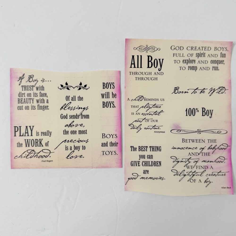 Free: Boys Children Phrases Stickers