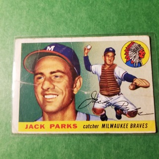 1955 - TOPPS LOW GRADE FILLERS - BASEBALL - CARD NO. 23 - JACK PARKS - BRAVES