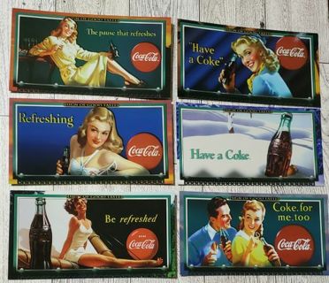 6 Coca-Cola 1996 4" Cards