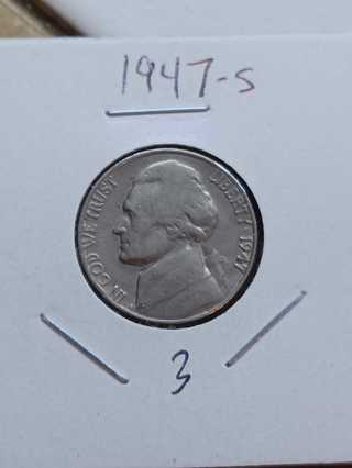 1947-S Jefferson Nickel! 22.3