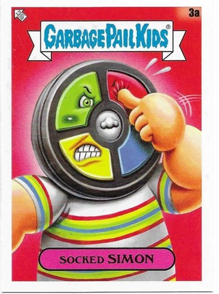 Brand New 2024 Topps Garbage Pail Kids Socked Simon Sticker From the Kids At Play Set 