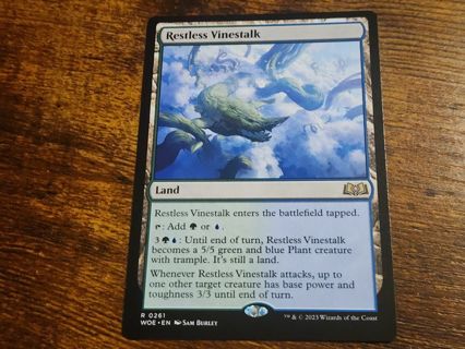 Magic the gathering mtg Restless Vinestalk rare card Wilds of Eldraine