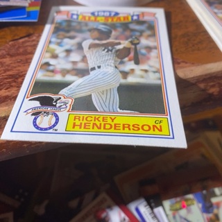 1988 topps 1987 all-star game comm setRickey Henderson baseball card 