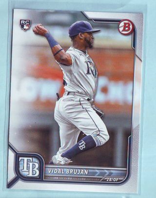 2022 Bowman Vidal Brujan ROOKIE Baseball Card # 71 Rays