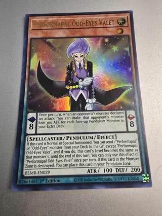 Yugioh Performapal Odd Eyes Valet BLMR-EN029