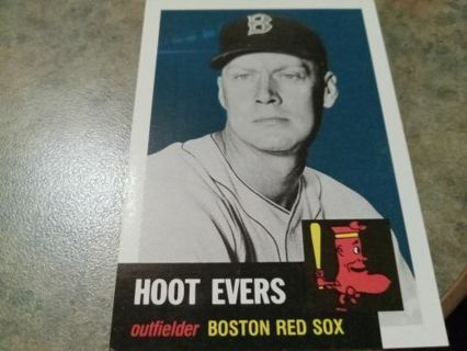 1953 TOPPS ARCHIVES HOOT EVERS BOSTON RED SOX BASEBALL CARD# 291