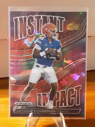 Anthony Richardson 2023 Panini Prizm DP Instant Impact Red Cracked Ice RC #II-4