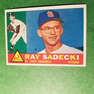 1960 - TOPPS BASEBALL CARD NO. 327 - RAY SADECKI - CARDINALS - EXMT-NRMT+