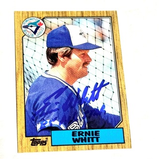 Autographed Ernie Whitt Signed 1987 Topps - Blue Jays - with 1985 All Star Inscription 