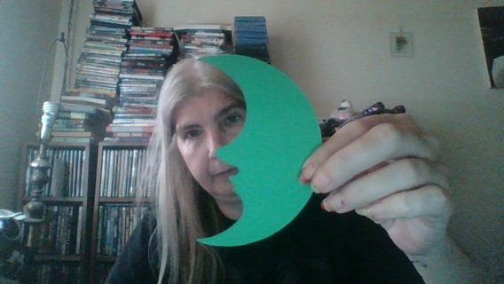 Green Half Moon Paper Stock Punchout 