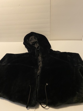 NEW, Women’s Black Faux Fur Hoodie Jacket 