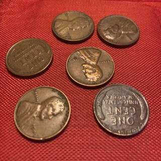 6 P&D Lincoln Cents from the 1940’s-1950’s