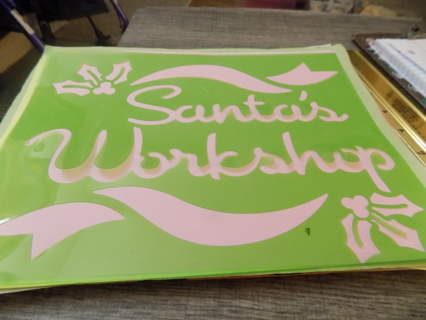 Santa's Workshop stencil 8 x 10 sheet