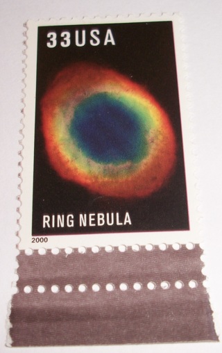 Scott #3385, Ring Nebula, One Useable 33¢ US Postage Stamp Has Original Gum.