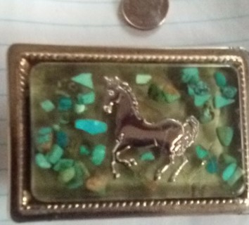 Equestrian, Turquoise, Belt buckle 