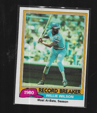 1981 TOPPS WILLIE WILSON #208