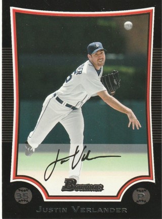 2009 Bowman Baseball Card #90 Justin Verlander