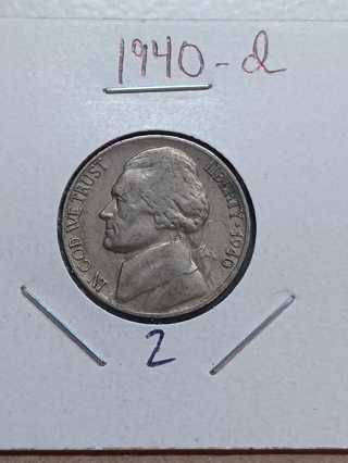 1940-D Jefferson Nickel! 25.2