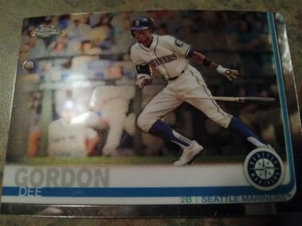 2019 TOPPS CHROME DEE GORDON SEATTLE MARINERS BASEBALL CARD# 196