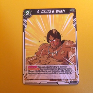 Bandai Dragon Ball Super Game Card - A Child's Wish