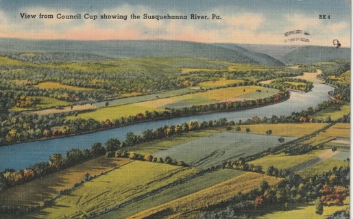 Vintage Used Postcard: 1941 Susquehanna River, PA