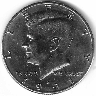 1991-D Kennedy Half Dollar U.S. Fifty Cent Coin