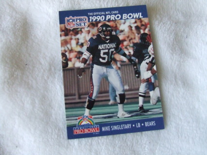 1990 Mike Singletary Chicago Bears Pro Set Pro Bowl Card #449 Hall of Famer