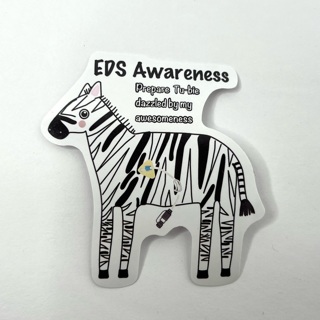 EDS Awareness Zebra Tubie Sticker 