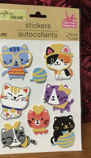 Pop-Up Cat Stickers (8 pieces)