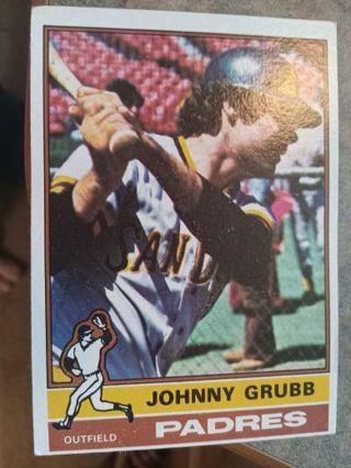 1976 TOPPS JOHNNY GRUBB SAN DIEGO PADRES BASEBALL CARD# 422