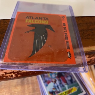 1980 Topps hi-gloss Atlanta falcons patches stickers 