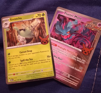 2 holo pokemon  trick or trade cards