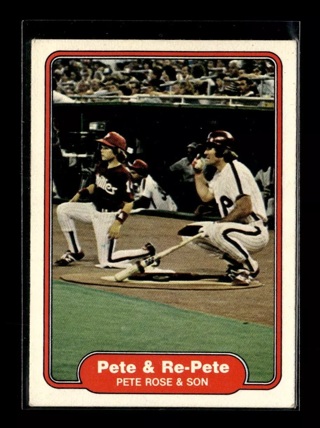 1982 Fleer #640 Pete & Re-Pete (Pete Rose & Son)