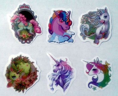 Six Magical Unicorn Vinyl Stickers #4