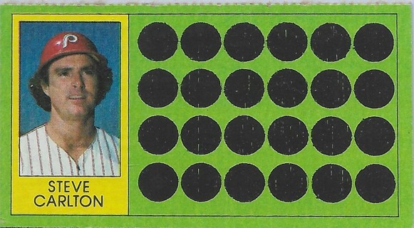  1981 Topps Scratchoffs #104a Steve Carlton BSI Philadelphia Phillies