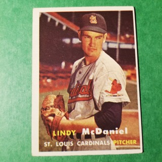 1957 - TOPPS BASEBALL - CARD NO. 79 - LINDY McDANIEL ROOKIE - CARDINALS