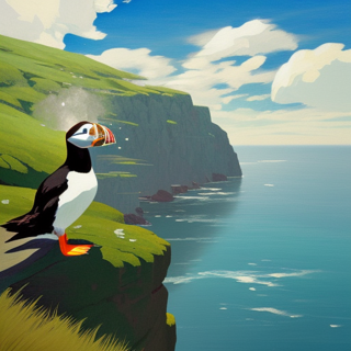 Listia Digital Collectible: An Colorful Atlantic Puffin
