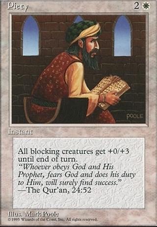 Piety * 4th Edition * MINT MTG magic the gathering