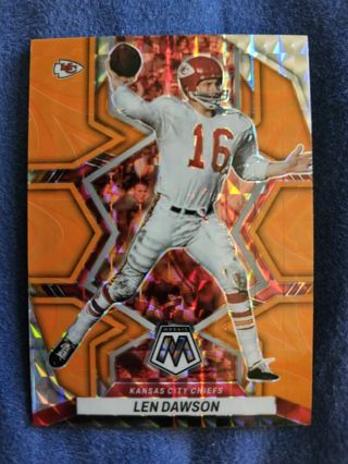 2022 Panini Mosaic Reactive Orange Len Dawson