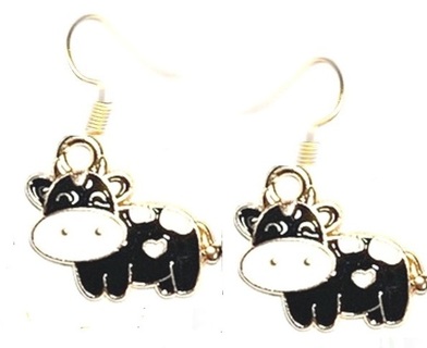 GP BLACK COW EARRINGS #3 (PLEASE READ DESCRIPTION